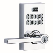 KWIKSET Smartcode Keypad Electronic , Halifax Lever SmartKey , 6AL Latch, RCS Strike Bright Chrome Finish 917HFL-26S